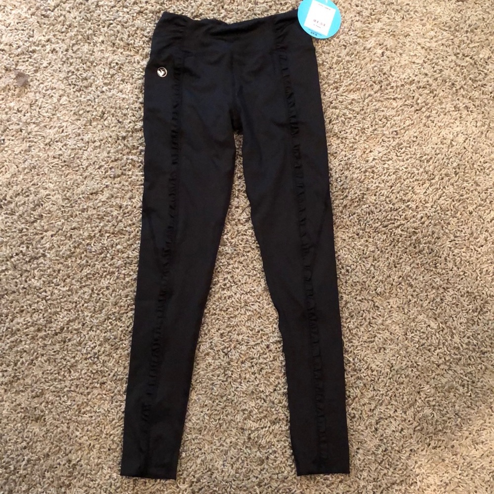 NWT Girls Sz 12 Limeapple Sport Ruffles Leggings